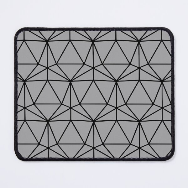 Item preview, Light Gray and Black Dodecahedron DND TTRPG Repeating Pattern designed and sold by ReverieFab.