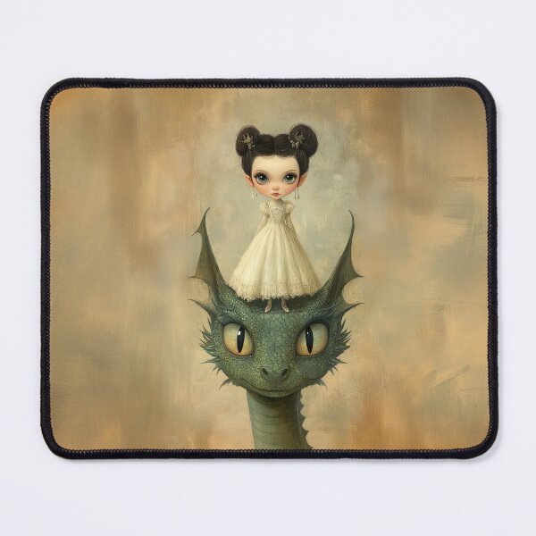 Item preview, Fairy Girl Standing on a Dragon designed and sold by Magical Art Store.