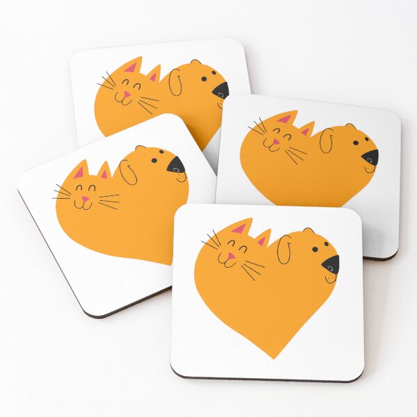 Item preview, Dog&cat in heart shape designed and sold by ArndtDesign.