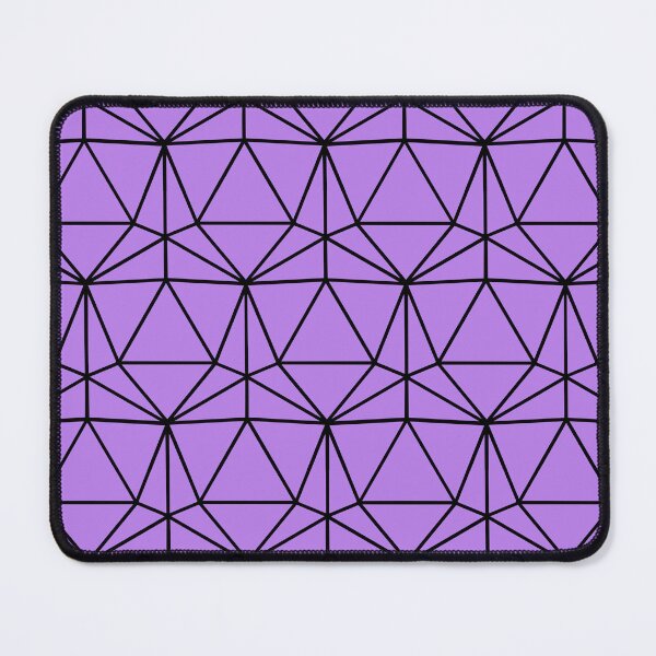 Item preview, Lilac and Black Dodecahedron DND TTRPG Repeating Pattern designed and sold by ReverieFab.