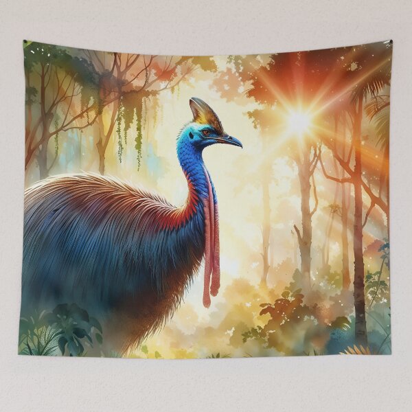 Item preview, Cassowary In A Tropical Rainforest designed and sold by RubisLeaf.