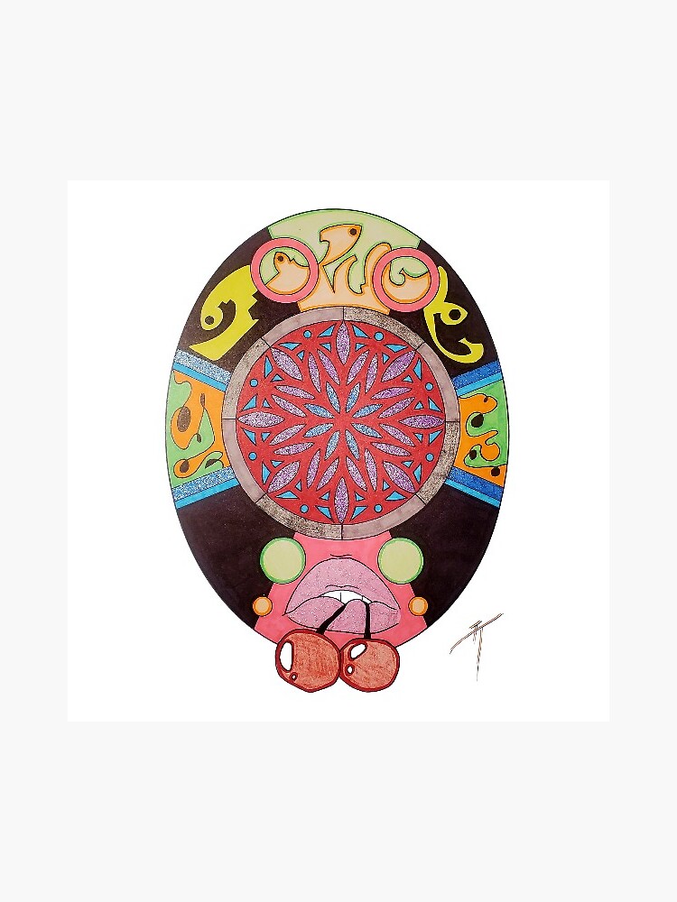 Thumbnail 3 of 3, Sticker, Cherry Mandala designed and sold by Cracker3.