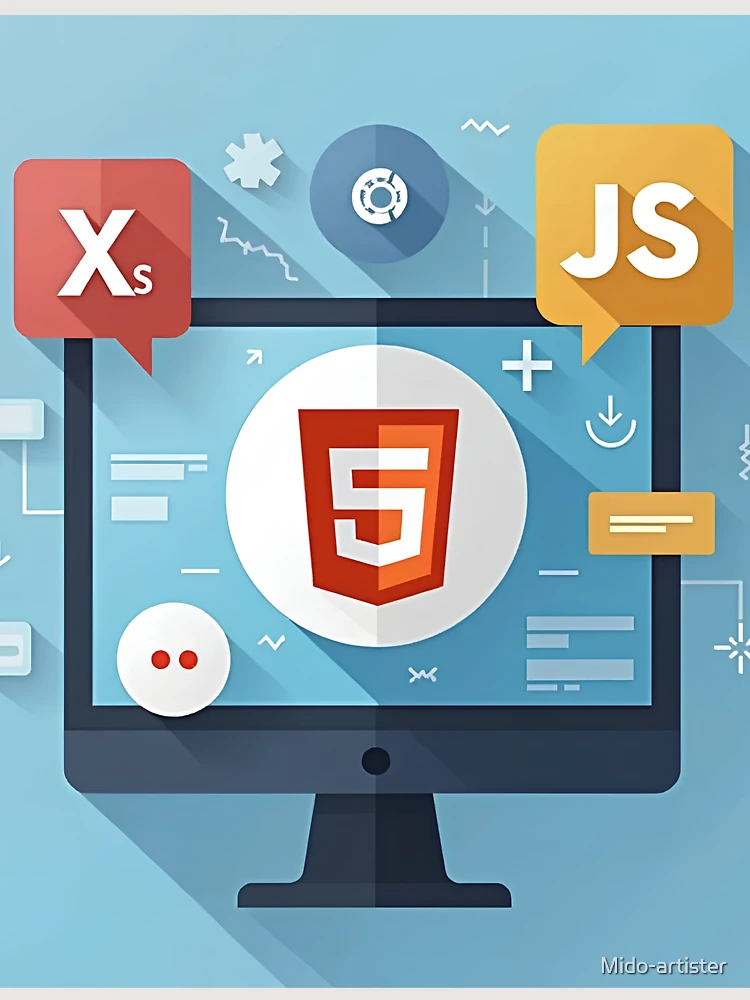 Thumbnail 6 of 6, Premium Oversized Hoodie, Web Development Essentials: HTML5 and JavaScript designed and sold by Mido-artister.