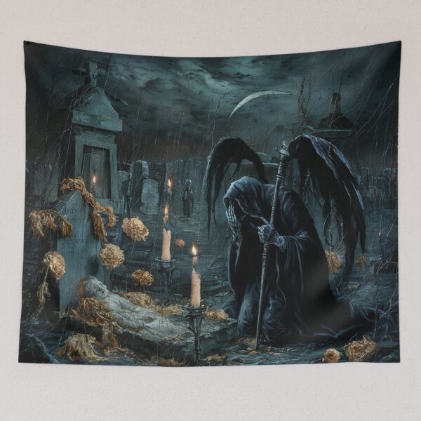 Item preview, The Pain of the Grim Reaper at the Child's Grave designed and sold by catcraftss.