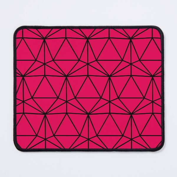 Item preview, Magenta and Black Dodecahedron DND TTRPG Repeating Pattern designed and sold by ReverieFab.