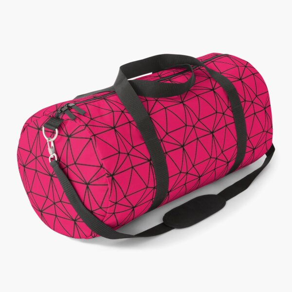 Item preview, Magenta and Black Dodecahedron DND TTRPG Repeating Pattern designed and sold by ReverieFab.