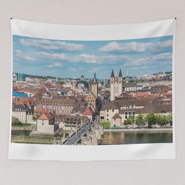 Item preview, Aerial view of the historic city of Wurzburg designed and sold by dvoevnore.