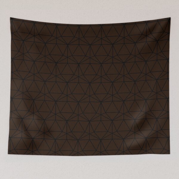 Item preview, Mahogany and Black Dodecahedron DND TTRPG Repeating Pattern designed and sold by ReverieFab.