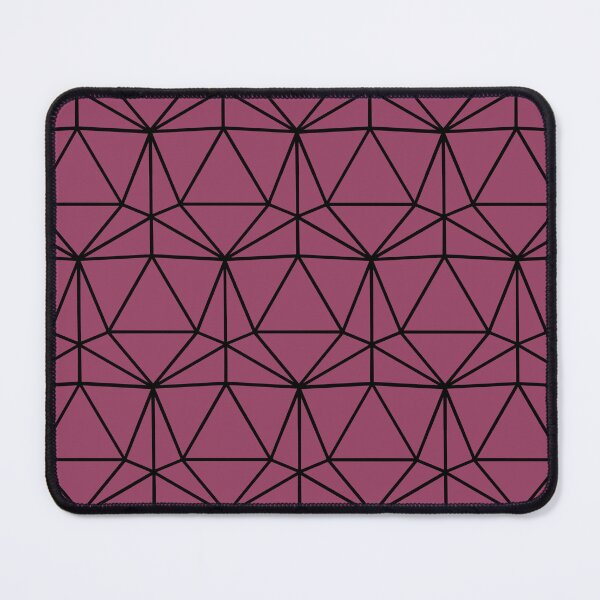 Item preview, Mauve and Black Dodecahedron DND TTRPG Repeating Pattern designed and sold by ReverieFab.