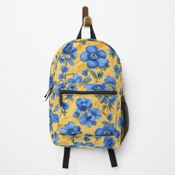 Item preview, Yellow with blue flowers designed and sold by GasconyPassion.