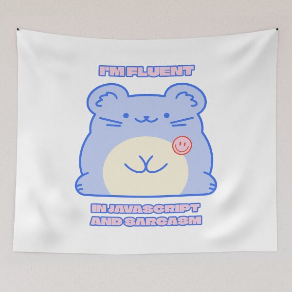 Item preview, I'm Fluent in Javascript and Sarcasm - Cute Coder designed and sold by Circle-Cats.
