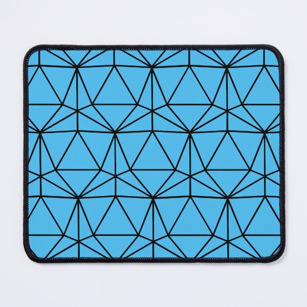 Item preview, Powder Blue and Black Dodecahedron DND TTRPG Repeating Pattern designed and sold by ReverieFab.