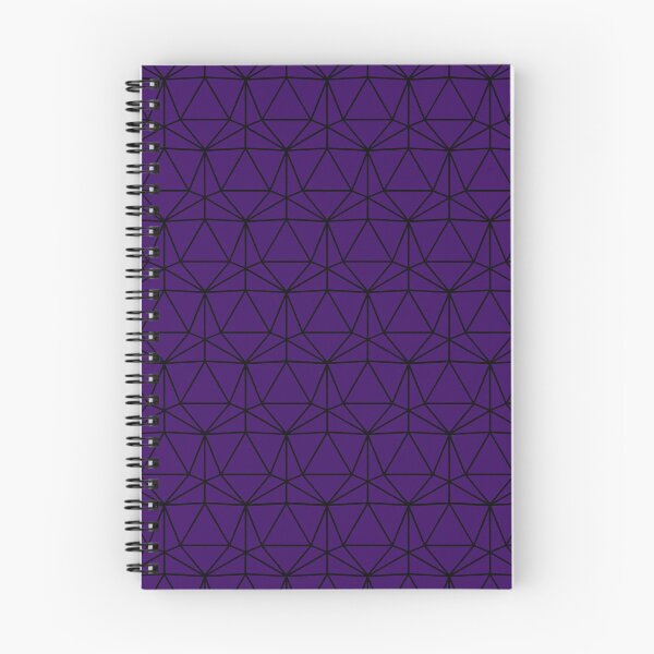 Item preview, Purple and Black Dodecahedron DND TTRPG Repeating Pattern designed and sold by ReverieFab.