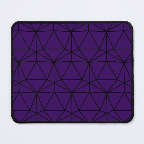 Item preview, Purple and Black Dodecahedron DND TTRPG Repeating Pattern designed and sold by ReverieFab.