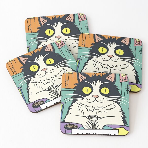 Item preview, Anxiety - Sarcastic Exhausted Cat Illustration designed and sold by BurnoutCats.