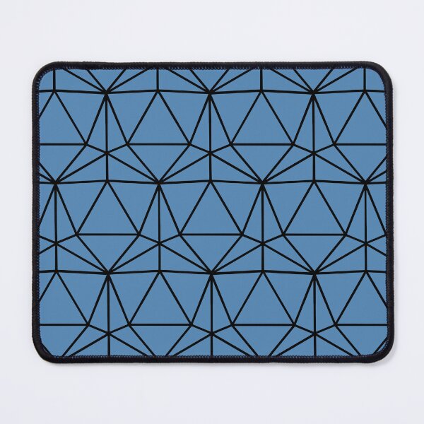 Item preview, Sky Blue and Black Dodecahedron DND TTRPG Repeating Pattern designed and sold by ReverieFab.