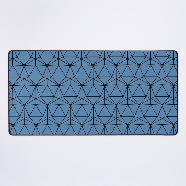 Item preview, Sky Blue and Black Dodecahedron DND TTRPG Repeating Pattern designed and sold by ReverieFab.