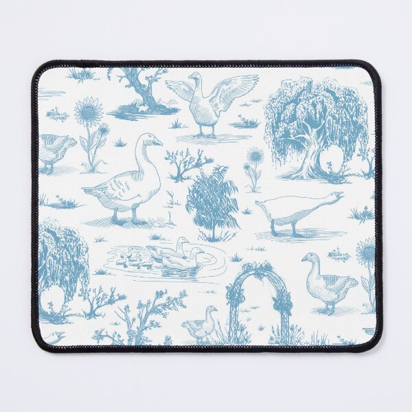 Item preview, Goose Toile de Jouy French Country Blue on White designed and sold by Brittany Lane Allen.