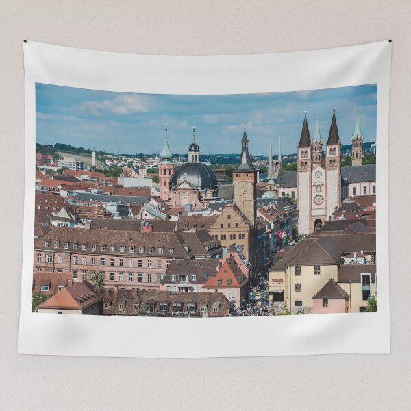 Item preview, Aerial view of the historic city of Wurzburg designed and sold by dvoevnore.