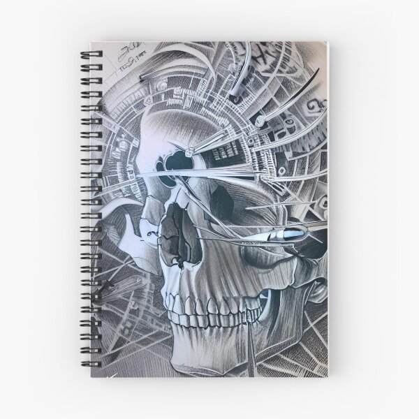 Item preview, Mechanical  Skull Sketch  designed and sold by MatrixTattoo.
