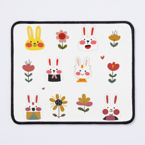 Item preview, Cute Rabbits with Flowers designed and sold by Anicue.
