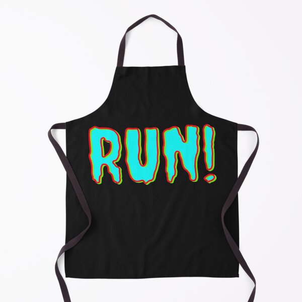 Item preview, RUN!" Neon Warning Design - Vibrant Color Options for Every Style designed and sold by SportyAndArtful.