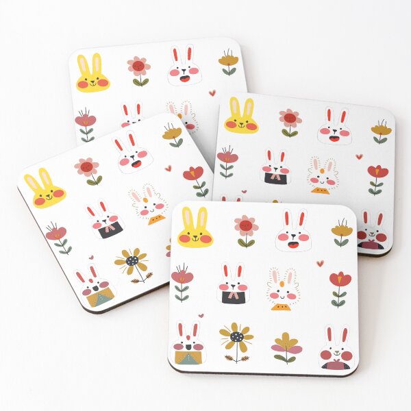 Item preview, Cute Rabbits with Flowers designed and sold by Anicue.