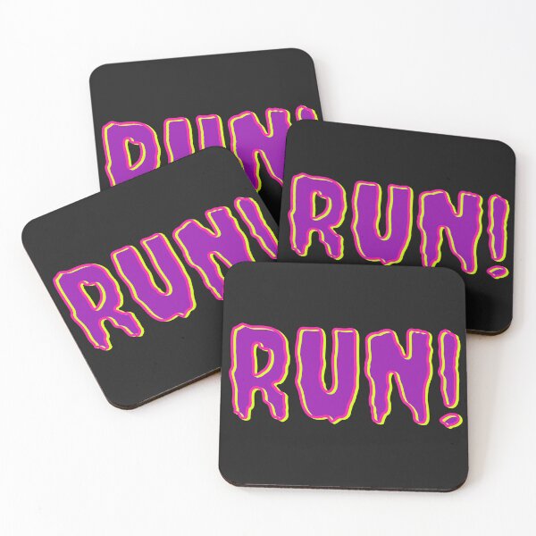 Item preview, RUN!" Neon Warning Design - Bold and Vibrant Color Choices designed and sold by SportyAndArtful.