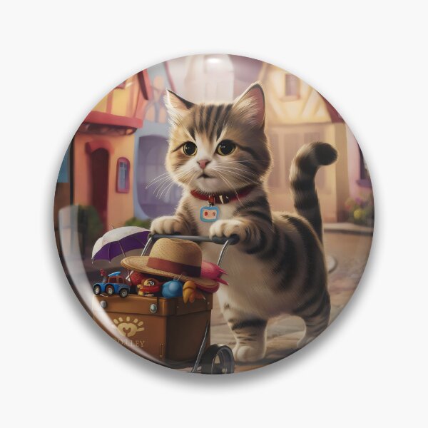 Item preview, Cat on a walk. designed and sold by MyHappyArtShop.