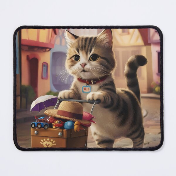 Item preview, Cat on a walk. designed and sold by MyHappyArtShop.