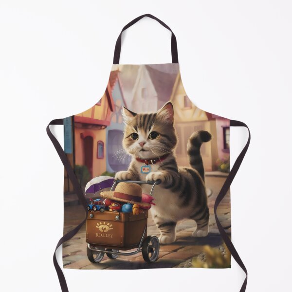 Item preview, Cat on a walk. designed and sold by MyHappyArtShop.