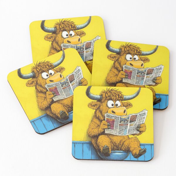 Item preview, Cow Sitting on Toilet Reading Newspaper designed and sold by prettykaler.