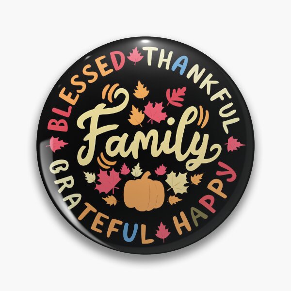 Item preview, Grateful Family Thanksgiving Blessed Thankful designed and sold by Quirky Shirts.