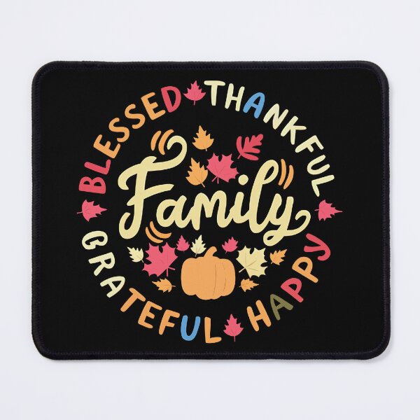 Item preview, Grateful Family Thanksgiving Blessed Thankful designed and sold by Quirky Shirts.