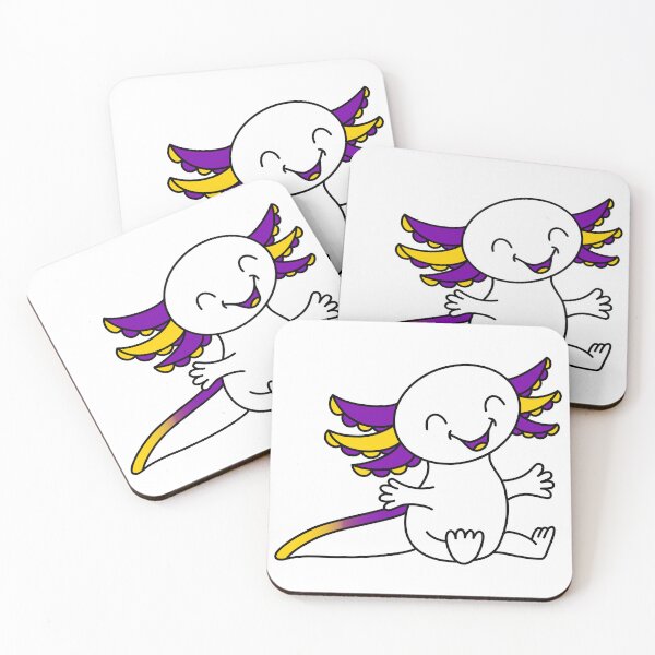 Item preview, Hug me! Cute Axolotl in Intersex Pride colors designed and sold by JoyfulJen.