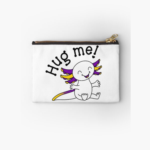 Item preview, Hug me! Cute Axolotl in Intersex Pride colors designed and sold by JoyfulJen.