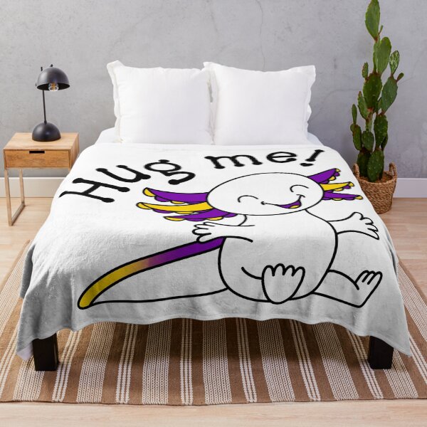 Item preview, Hug me! Cute Axolotl in Intersex Pride colors designed and sold by JoyfulJen.
