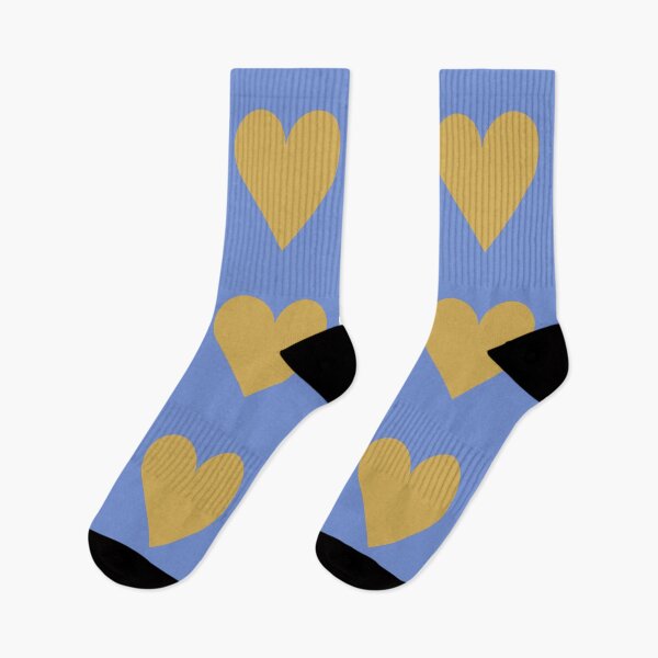 Item preview, Large GOLD and DANUBE BLUE LOVE HEARTS designed and sold by RachelMacht.