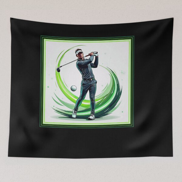 Item preview, Modern Green Hi Tech golf swing shirt logo designed and sold by Ian Matthews.
