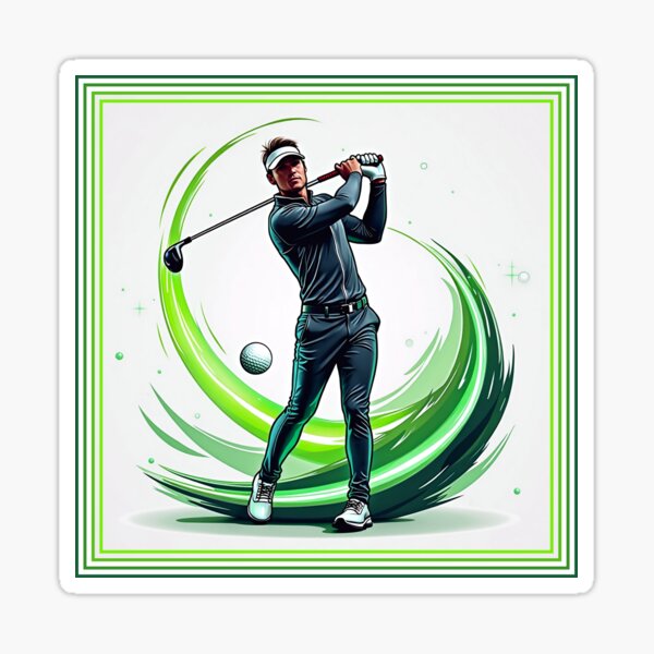 Artikel-Vorschau von Modernes grünes Hi-Tech-Golfschwung-Shirt-Logo, designt und verkauft von Ian Matthews.