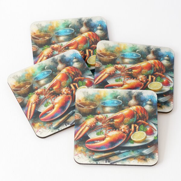 Item preview, Maine Lobster Dinner Painting designed and sold by Halifaxartguy.