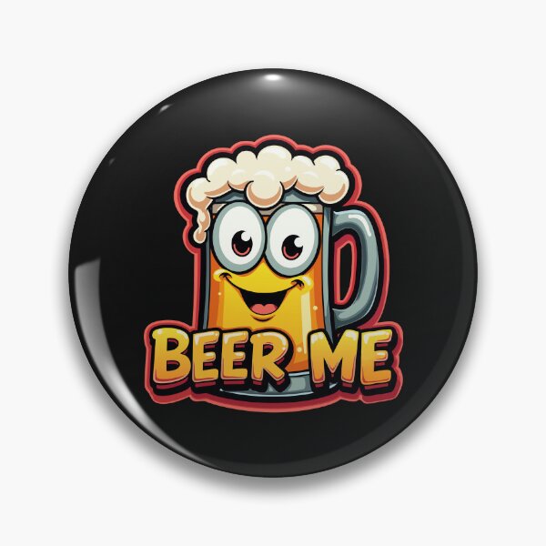 Item preview, Smiling Beer Mug Cartoon Character Says "Beer Me!" designed and sold by SerhiiArt.