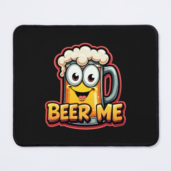 Item preview, Smiling Beer Mug Cartoon Character Says "Beer Me!" designed and sold by SerhiiArt.