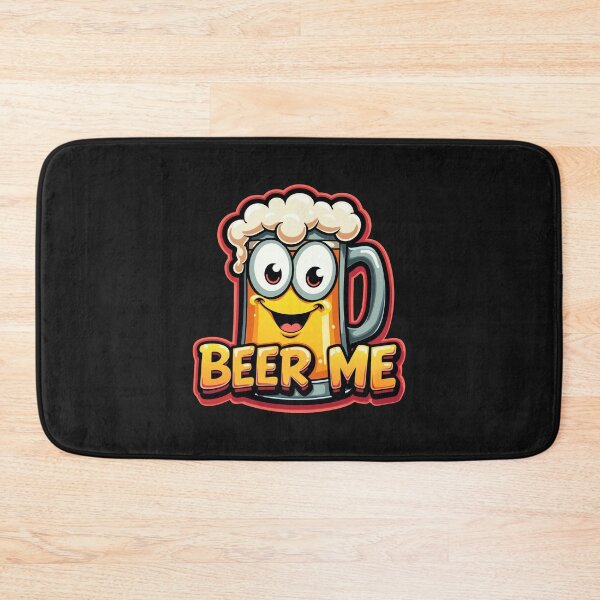 Item preview, Smiling Beer Mug Cartoon Character Says "Beer Me!" designed and sold by SerhiiArt.