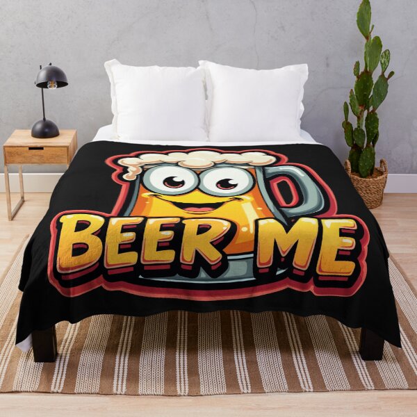 Item preview, Smiling Beer Mug Cartoon Character Says "Beer Me!" designed and sold by SerhiiArt.