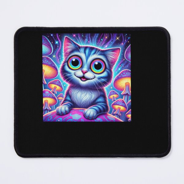 Item preview, Joyful Hallucinating Cat with Magical Mushrooms designed and sold by Noussairox.