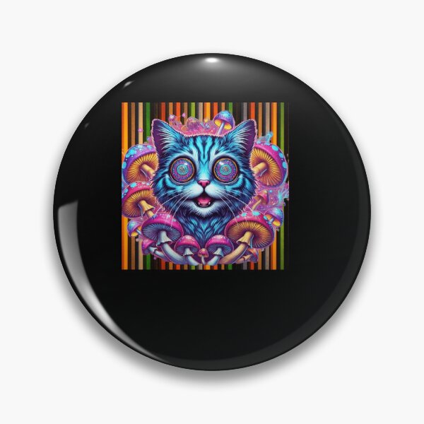 Item preview, Joyful Hallucinating Cat with Magical Mushrooms designed and sold by Noussairox.