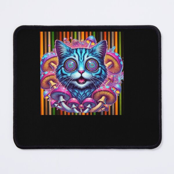 Item preview, Joyful Hallucinating Cat with Magical Mushrooms designed and sold by Noussairox.