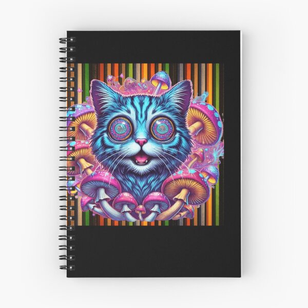 Item preview, Joyful Hallucinating Cat with Magical Mushrooms designed and sold by Noussairox.