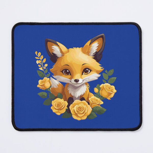 Item preview, Baby Fox with Yellow Roses designed and sold by MaateoDesign.